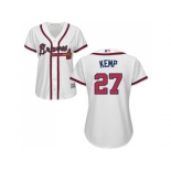 Women's Atlanta Braves #27 Matt Kemp White Home Stitched MLB Jersey