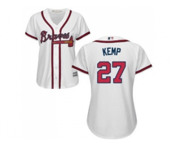 Women's Atlanta Braves #27 Matt Kemp White Home Stitched MLB Jersey