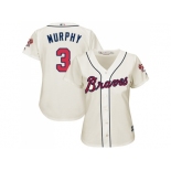 Women's Atlanta Braves #3 Dale Murphy Cream Alternate Stitched MLB Jersey