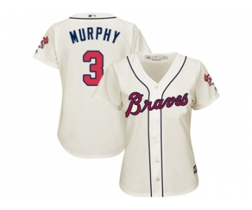 Women's Atlanta Braves #3 Dale Murphy Cream Alternate Stitched MLB Jersey