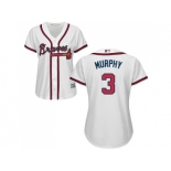 Women's Atlanta Braves #3 Dale Murphy White Home Stitched MLB Jersey