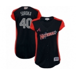 Women's Atlanta Braves #40 Mike Soroka Authentic Navy Blue National League 2019 Baseball All-Star Jersey