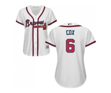 Women's Atlanta Braves #6 Bobby Cox White Home Stitched MLB Jersey