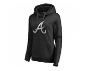 Women''s Atlanta Braves Platinum Collection Pullover Hoodie Black