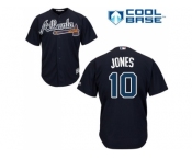 Youth Atlanta Braves #10 Chipper Jones Navy Blue Cool Base Stitched MLB Jersey