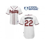 Youth Atlanta Braves #22 Nick Markakis White Cool Base Stitched MLB Jersey