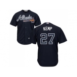 Youth Atlanta Braves #27 Matt Kemp Navy Blue Cool Base Stitched MLB Jersey