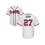 Youth Atlanta Braves #27 Matt Kemp White Cool Base Stitched MLB Jersey