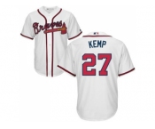 Youth Atlanta Braves #27 Matt Kemp White Cool Base Stitched MLB Jersey