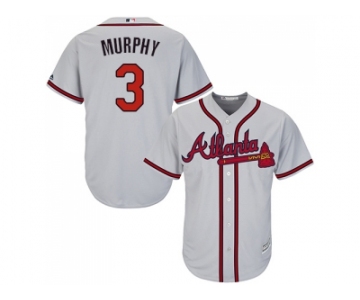 Youth Atlanta Braves #3 Dale Murphy Grey Cool Base Stitched MLB Jersey