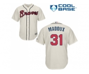 Youth Atlanta Braves #31 Greg Maddux Cream Cool Base Stitched MLB Jersey