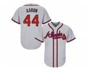 Youth Atlanta Braves #44 Hank Aaron Grey Cool Base Stitched MLB Jersey