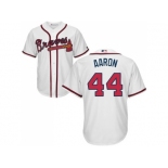 Youth Atlanta Braves #44 Hank Aaron White Cool Base Stitched MLB Jersey