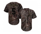 Youth Atlanta Braves #5 Freddie Freeman Camo Realtree Collection Cool Base Stitched MLB Jersey