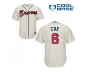 Youth Atlanta Braves #6 Bobby Cox Cream Cool Base Stitched MLB Jersey