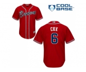 Youth Atlanta Braves #6 Bobby Cox Red Cool Base Stitched MLB Jersey