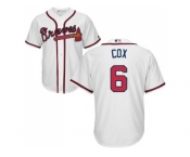 Youth Atlanta Braves #6 Bobby Cox White Cool Base Stitched MLB Jersey