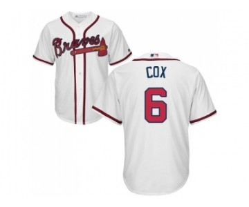 Youth Atlanta Braves #6 Bobby Cox White Cool Base Stitched MLB Jersey