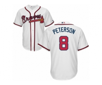 Youth Atlanta Braves #8 Jace Peterson Majestic White Authentic Cool base Jersey