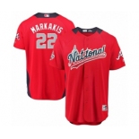 Youth Majestic Atlanta Braves #22 Nick Markakis Game Red National League 2018 MLB All-Star MLB Jersey