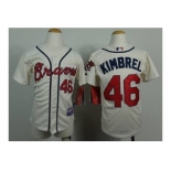 youth mlb jerseys atlanta braves #46 kimbrel cream