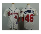 youth mlb jerseys atlanta braves #46 kimbrel cream