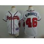 youth mlb jerseys atlanta braves #46 kimbrel whtie