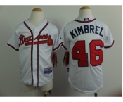 youth mlb jerseys atlanta braves #46 kimbrel whtie