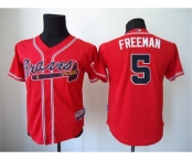 youth mlb jerseys atlanta braves #5 freeman red