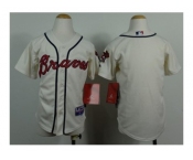 youth mlb jerseys atlanta braves blank cream