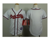 youth mlb jerseys atlanta braves blank white