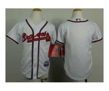 youth mlb jerseys atlanta braves blank white