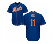 Youth Majestic New York Mets #11 Norichika Aoki Replica Royal Blue Alternate Home Cool Base MLB Jersey