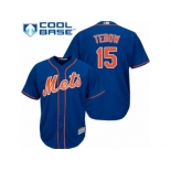 Youth Majestic New York Mets #15 Tim Tebow Authentic Royal Blue Alternate Home Cool Base MLB Jersey