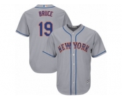 Youth Majestic New York Mets #19 Jay Bruce Authentic Grey Road Cool Base MLB Jersey