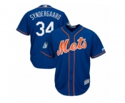 Youth Majestic New York Mets #34 Noah Syndergaard Authentic Royal Blue 2017 Spring Training Cool Base MLB Jersey