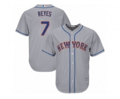 Youth Majestic New York Mets #7 Jose Reyes Replica Grey Road Cool Base MLB Jersey