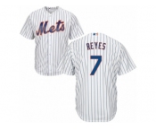 Youth Majestic New York Mets #7 Jose Reyes Replica White Home Cool Base MLB Jersey