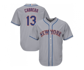 Youth New York Mets #13 Asdrubal Cabrera Grey Cool Base Stitched MLB Jersey