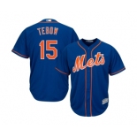 Youth New York Mets #15 Tim Tebow Majestic Blue Cool Base Player Jersey