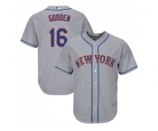 Youth New York Mets #16 Dwight Gooden Grey Cool Base Stitched MLB Jersey