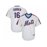 Youth New York Mets #16 Dwight Gooden White(Blue Strip) Alternate Cool Base Stitched MLB Jersey