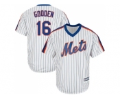 Youth New York Mets #16 Dwight Gooden White(Blue Strip) Alternate Cool Base Stitched MLB Jersey