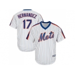 Youth New York Mets #17 Keith Hernandez White(Blue Strip) Alternate Cool Base Stitched MLB Jersey