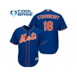 Youth New York Mets #18 Darryl Strawberry Blue Cool Base Stitched MLB Jersey