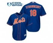 Youth New York Mets #18 Darryl Strawberry Blue Cool Base Stitched MLB Jersey