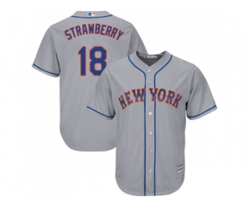 Youth New York Mets #18 Darryl Strawberry Grey Cool Base Stitched MLB Jersey