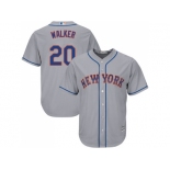 Youth New York Mets #20 Neil Walker Grey Cool Base Stitched MLB Jersey