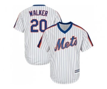 Youth New York Mets #20 Neil Walker White(Blue Strip) Alternate Cool Base Stitched MLB Jersey