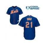 Youth New York Mets #21 Lucas Duda Blue Cool Base Stitched MLB Jersey